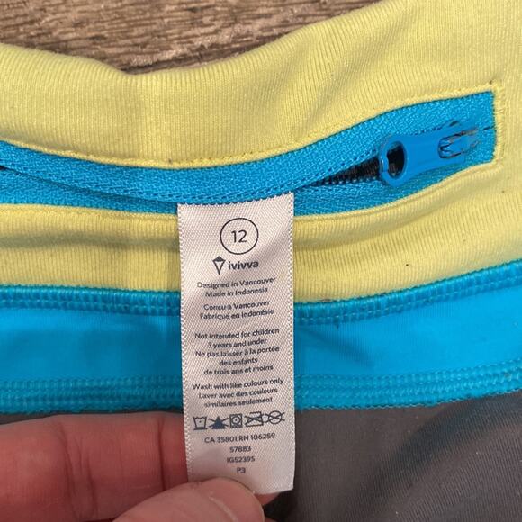 IVIVVA Grey Blue Full Length Ruffled Leggings Size 12 - Picture 9 of 10